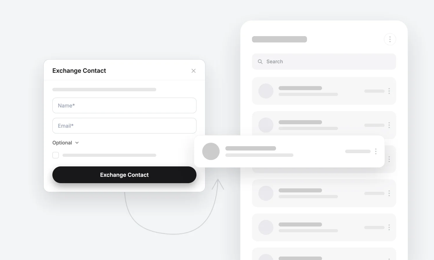 Échange de contacts intelligent